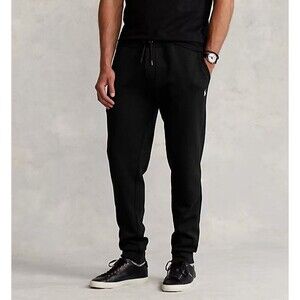 NWT Polo Ralph Lauren Men's Double Knit Fleece Jogger Sweatpants BLACK